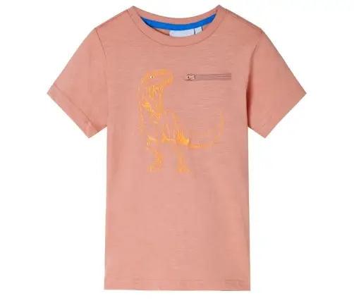 Bērnu Krekls Ar Īsām Piedurknēm, Gaišs Oranžs, 140