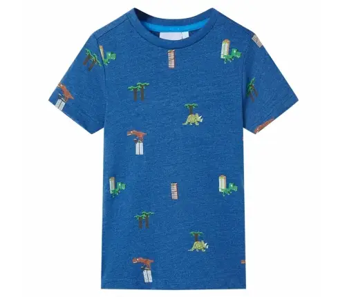 Vaikiški Marškinėliai, Tamsios Mėlynos Spalvos Mišinys, 128 Dydžio