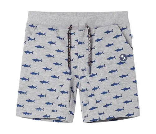 Laste Lühikesed Püksid Pingutusnööriga, Helehall Melange, 92