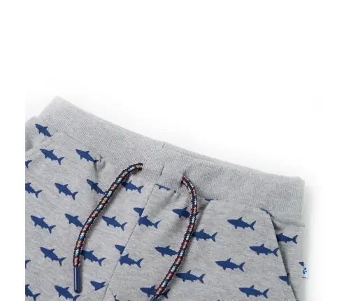 Laste Lühikesed Püksid Pingutusnööriga, Helehall Melange, 92