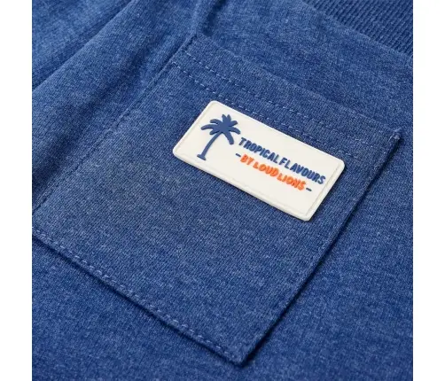 Laste Lühikesed Püksid Pingutusnööriga, Tumesinine Melange, 116