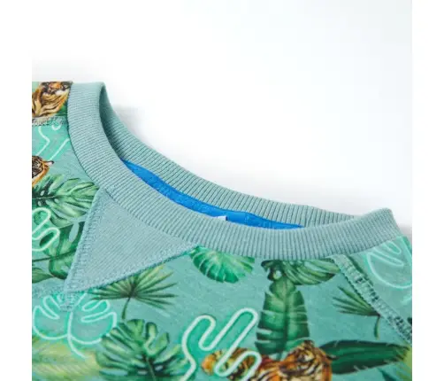 Vaikiškas Sportinis Megztinis, Žalios Spalvos Mišinys, 140 Dydžio