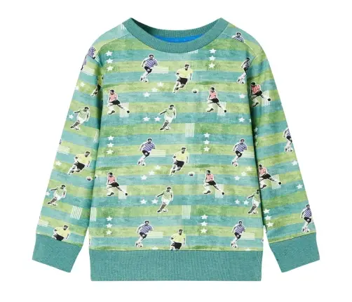 Vaikiškas Sportinis Megztinis, Žalios Spalvos Mišinys, 128 Dydžio