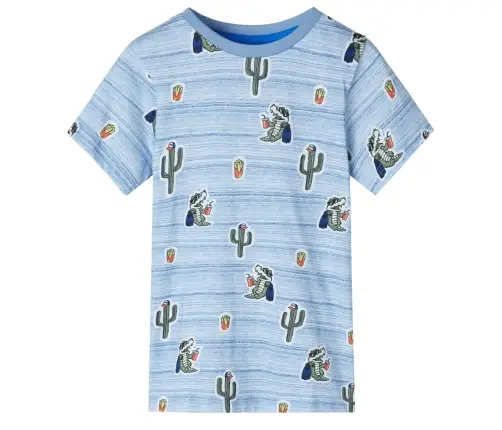 Bērnu T-Krekls, Dažādu Toņu Zils, 128