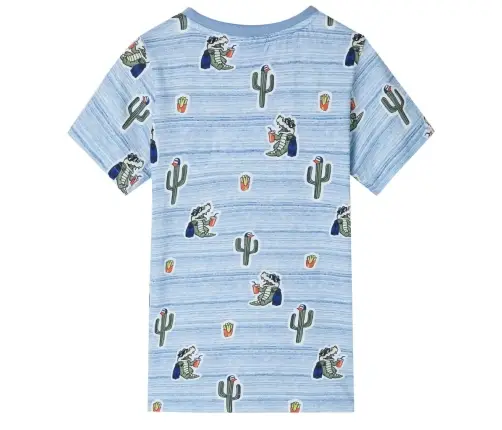 Bērnu T-Krekls, Dažādu Toņu Zils, 140