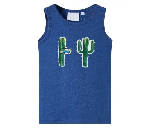 Vaikiški Marškinėliai Be Rankovių, Mėlynos Spalvos Mišinys, 116 Dydžio