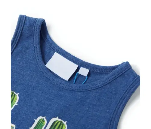 Vaikiški Marškinėliai Be Rankovių, Mėlynos Spalvos Mišinys, 116 Dydžio