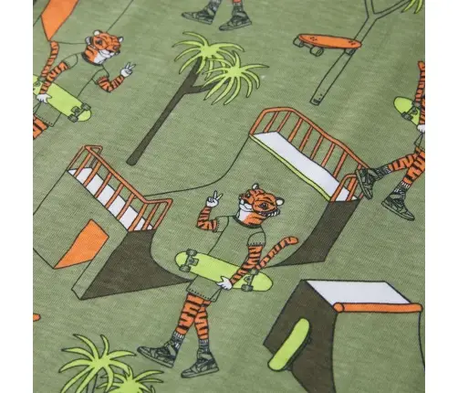 Bērnu Pidžama Ar Īsām Piedurknēm, Gaiša Haki, 92