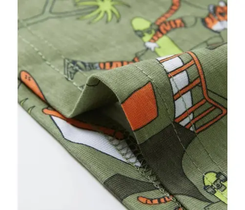 Bērnu Pidžama Ar Īsām Piedurknēm, Gaiša Haki, 104