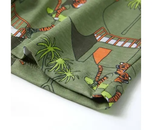 Bērnu Pidžama Ar Īsām Piedurknēm, Gaiša Haki, 116