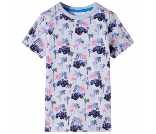 Bērnu T-Krekls, Raibi Pelēks, 116