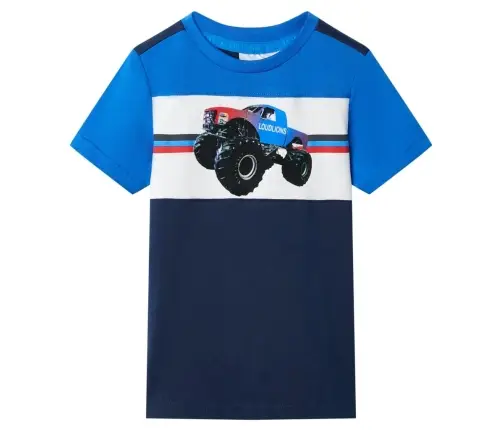 Bērnu T-Krekls, Zils Un Tumši Zils, 104