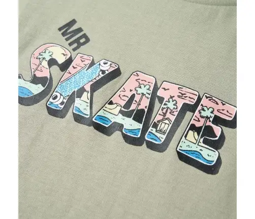 Laste T-Särk, Hele Khaki, 140