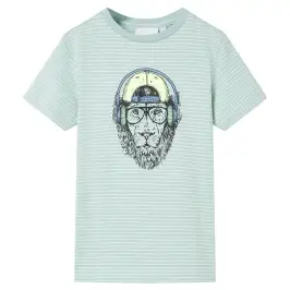 Bērnu T-Krekls Ar Svītrām, Gaiša Piparmētru, 104