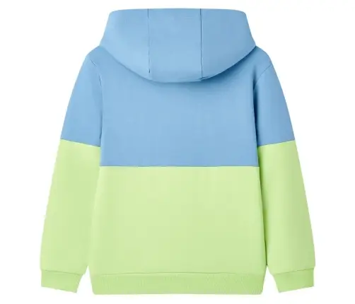 Bērnu Jaka Ar Kapuci, Zila Un Maigi Dzeltena, 92