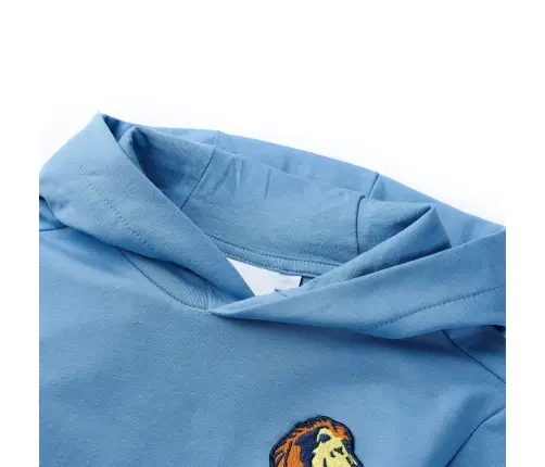 Bērnu Jaka Ar Kapuci, Zila Un Maigi Dzeltena, 104