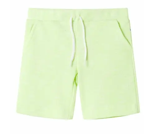Laste Lühikesed Püksid Pingutusnööriga, Neoonkollane, 140