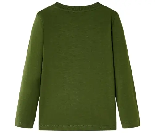 Vaikiški Marškinėliai Ilgomis Rankovėmis, Chaki Spalvos, 128 Dydžio