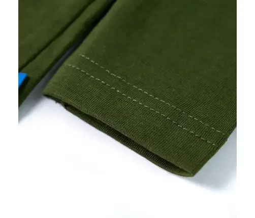 Vaikiški Marškinėliai Ilgomis Rankovėmis, Chaki Spalvos, 128 Dydžio