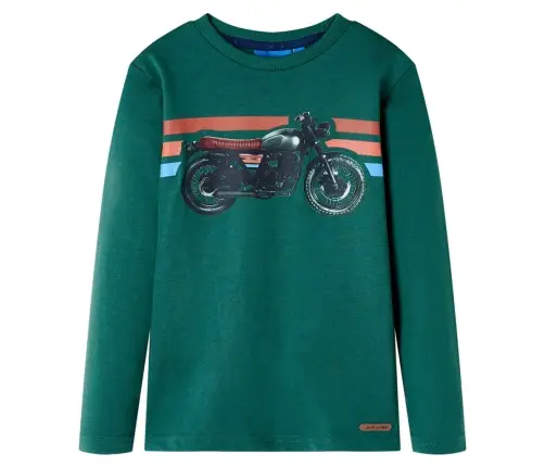 Vaikiški Marškinėliai Ilgomis Rankovėmis, Žalios Spalvos, 116 Dydžio