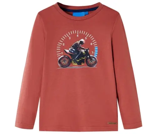 Bērnu Krekls Ar Garām Piedurknēm, Sarkanbrūns, 128