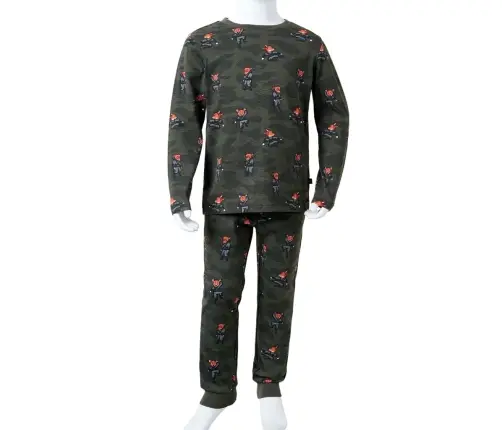 Bērnu Pidžama Ar Garām Piedurknēm, Haki, 92