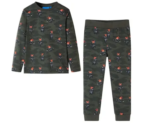 Bērnu Pidžama Ar Garām Piedurknēm, Haki, 116