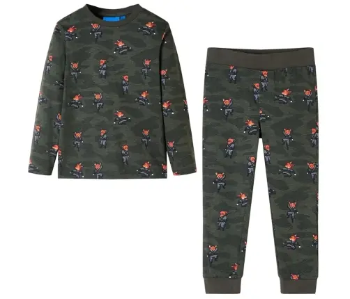 Bērnu Pidžama Ar Garām Piedurknēm, Haki, 140