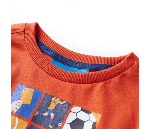 Vaikiški Marškinėliai Ilgomis Rankovėmis, Oranžiniai, 92 Dydžio