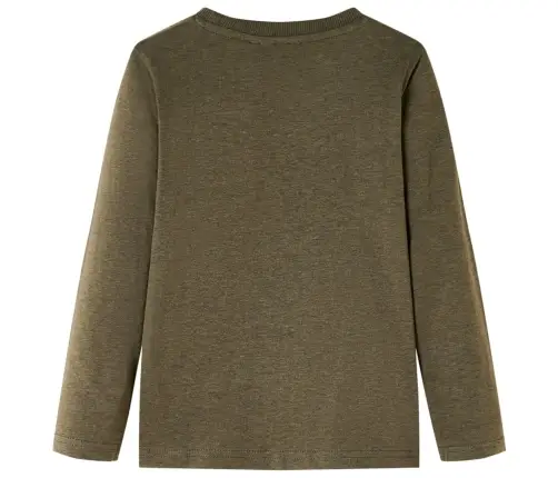 Vaikiški Marškinėliai Ilgomis Rankovėmis, Chaki Mišinys, 92 Dydžio