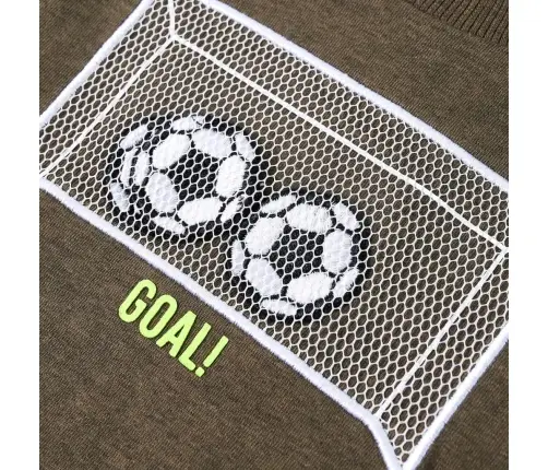 Vaikiški Marškinėliai Ilgomis Rankovėmis, Chaki Mišinys, 92 Dydžio