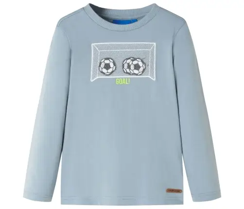 Vaikiški Marškinėliai Ilgomis Rankovėmis, Šviesiai Mėlyni, 116 Dydžio