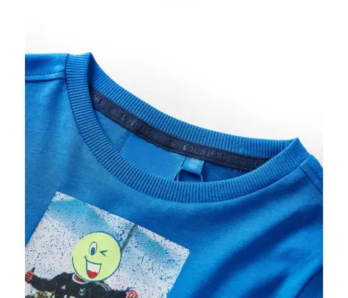 Vaikiški Marškinėliai Ilgomis Rankovėmis, Kobalto Mėlyni, 140 Dydžio