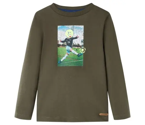 Bērnu Krekls Ar Garām Piedurknēm, Haki, 140