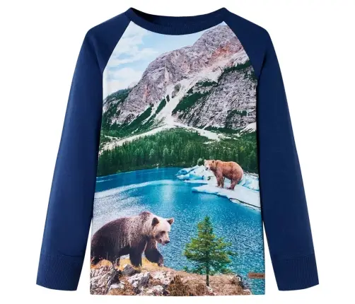 Pikkade Varrukatega Lastesärk, Tumesinine, 128