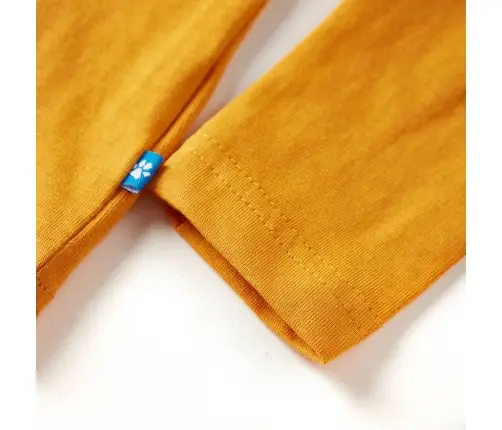 Bērnu Krekls Ar Garām Piedurknēm, Dzeltenbrūns, 140