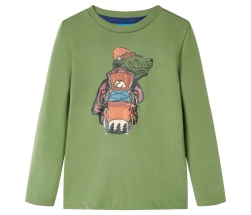 Bērnu Krekls Ar Garām Piedurknēm, Gaiša Haki, 104