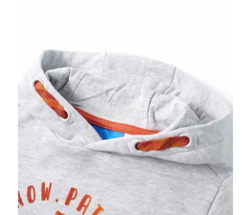 Laste Kapuutsiga Dressipluus, Hallisegu Ja Oranž, 140