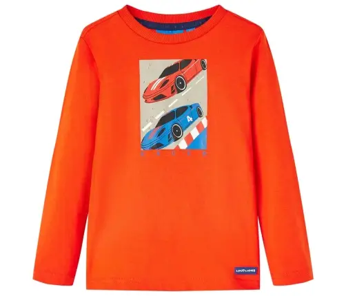 Vaikiški Marškinėliai Ilgomis Rankovėmis, Oranžiniai, 128 Dydžio