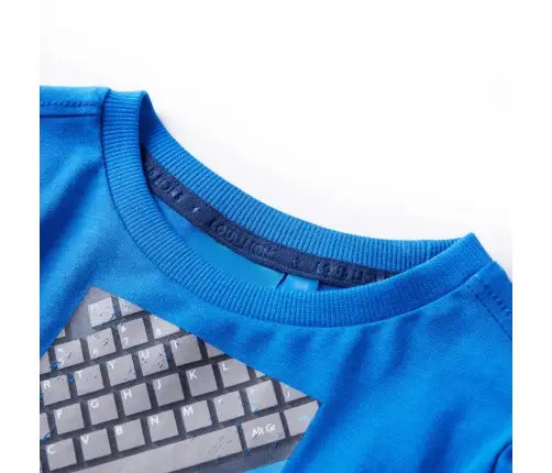 Bērnu Krekls Ar Garām Piedurknēm, Koši Zils, 116