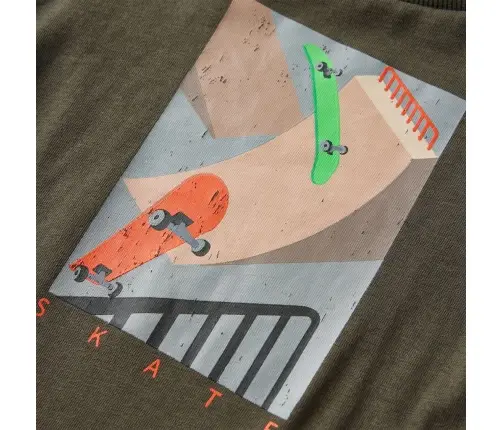 Bērnu Krekls Ar Garām Piedurknēm, Haki, 116