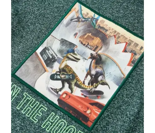 Bērnu Krekls Ar Garām Piedurknēm, Tumšs Zaļš, 92