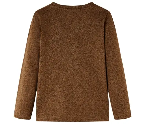 Vaikiški Marškinėliai Ilgomis Rankovėmis, Smėlio Mišinys, 140 Dydžio