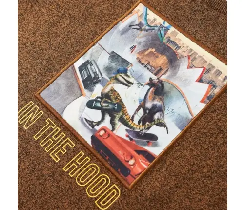 Vaikiški Marškinėliai Ilgomis Rankovėmis, Smėlio Mišinys, 140 Dydžio