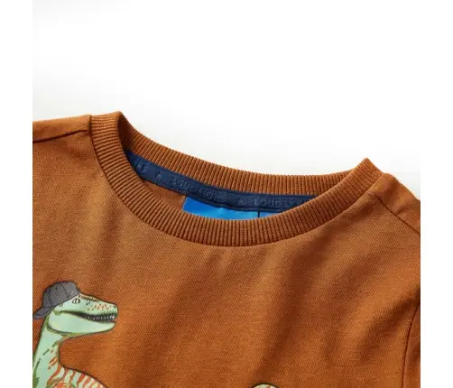 Vaikiški Marškinėliai Ilgomis Rankovėmis, Smėlio Spalvos, 116 Dydžio