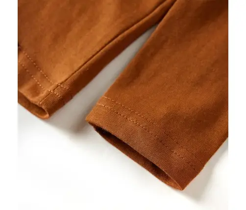 Bērnu Krekls Ar Garām Piedurknēm, Oranži Brūns, 128