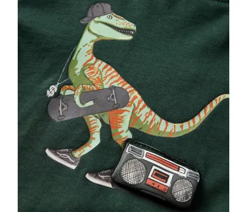 Bērnu Krekls Ar Garām Piedurknēm, Tumši Zaļš, 92