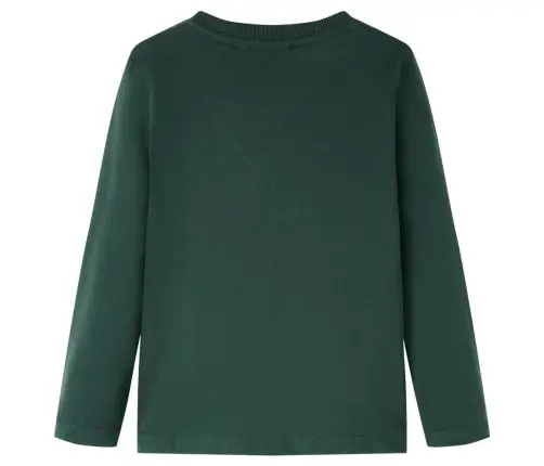 Vaikiški Marškinėliai Ilgomis Rankovėmis, Tamsiai Žali, 116 Dydžio