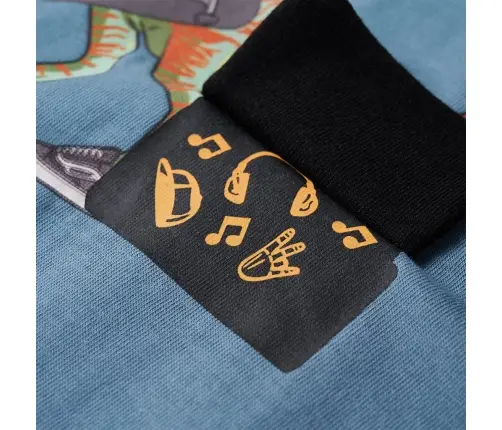 Vaikiški Marškinėliai Ilgomis Rankovėmis, Mėlyni, 116 Dydžio