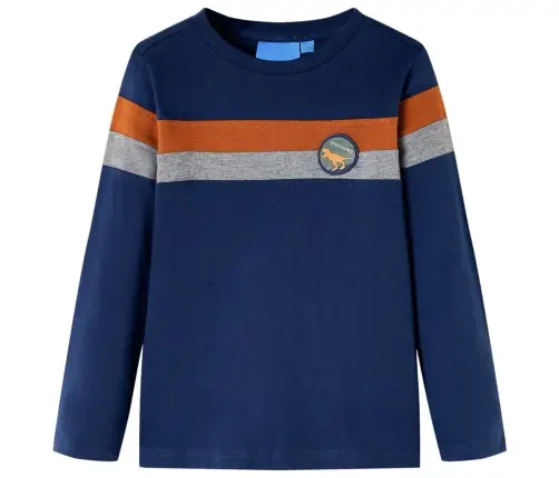Vaikiški Marškinėliai Ilgomis Rankovėmis, Tamsiai Mėlyni, 116 Dydžio